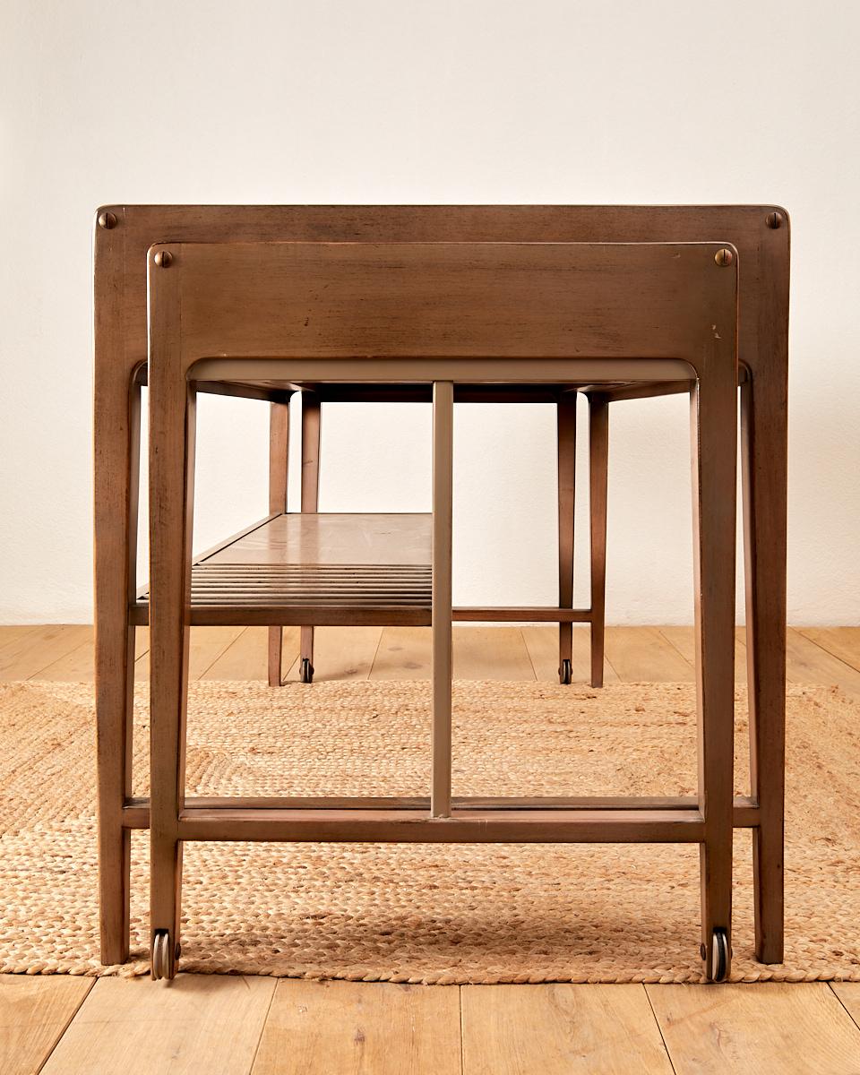 Architect's desk, wood and metal, circa 1970, France. For Sale 9