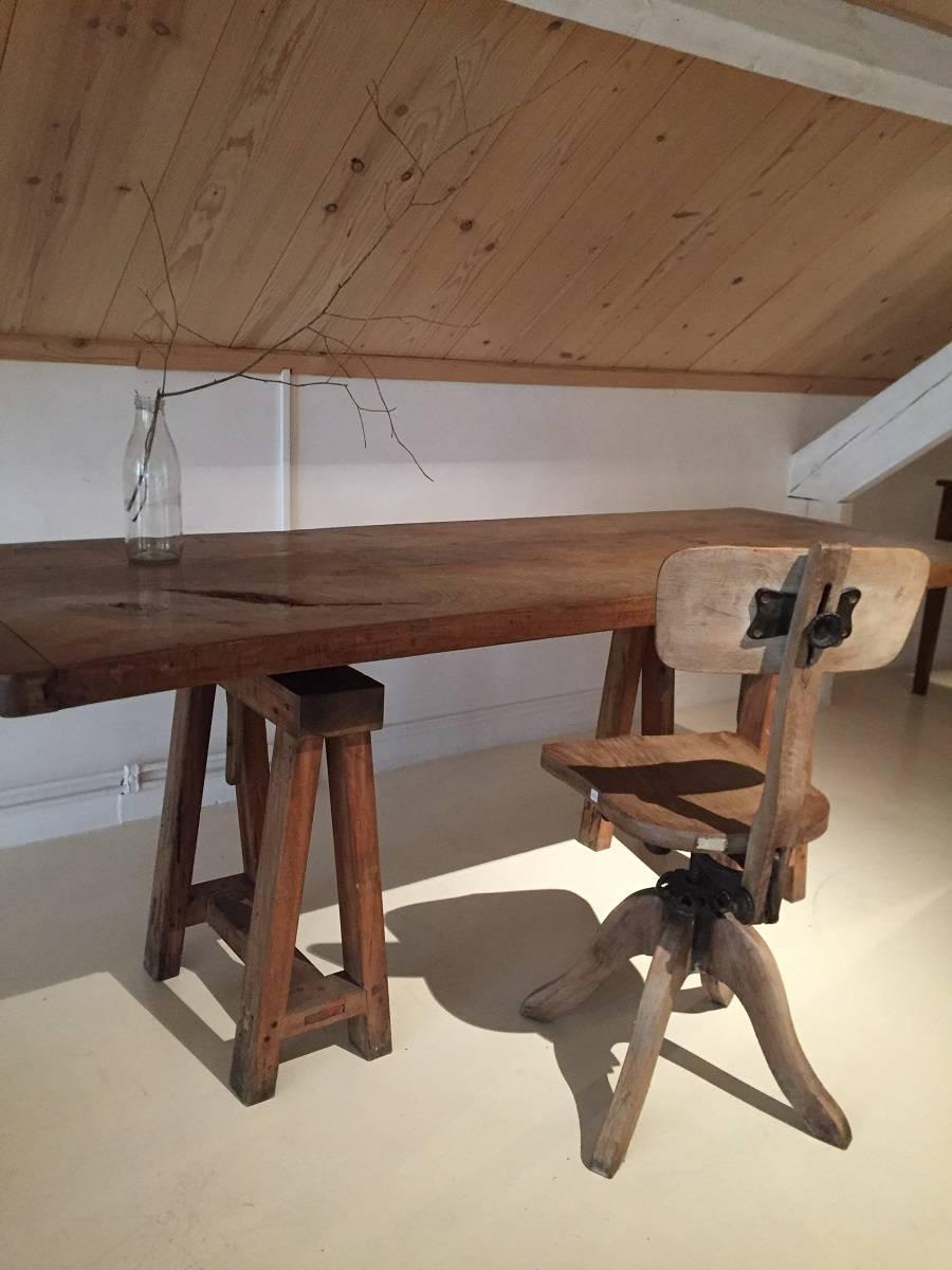 Architects Drafts Table on Adjustable Trestles 1