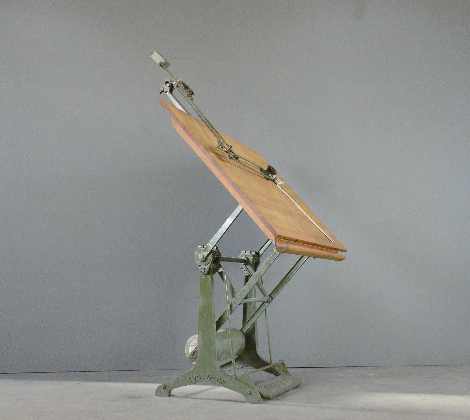 Tavola da disegno per architetti di Kuhlmann, anni '50 circa 6