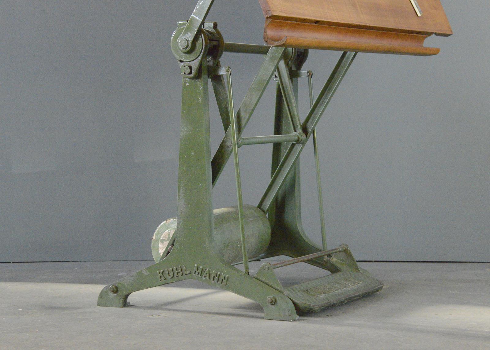 Tavola da disegno per architetti di Kuhlmann, anni '50 circa 8