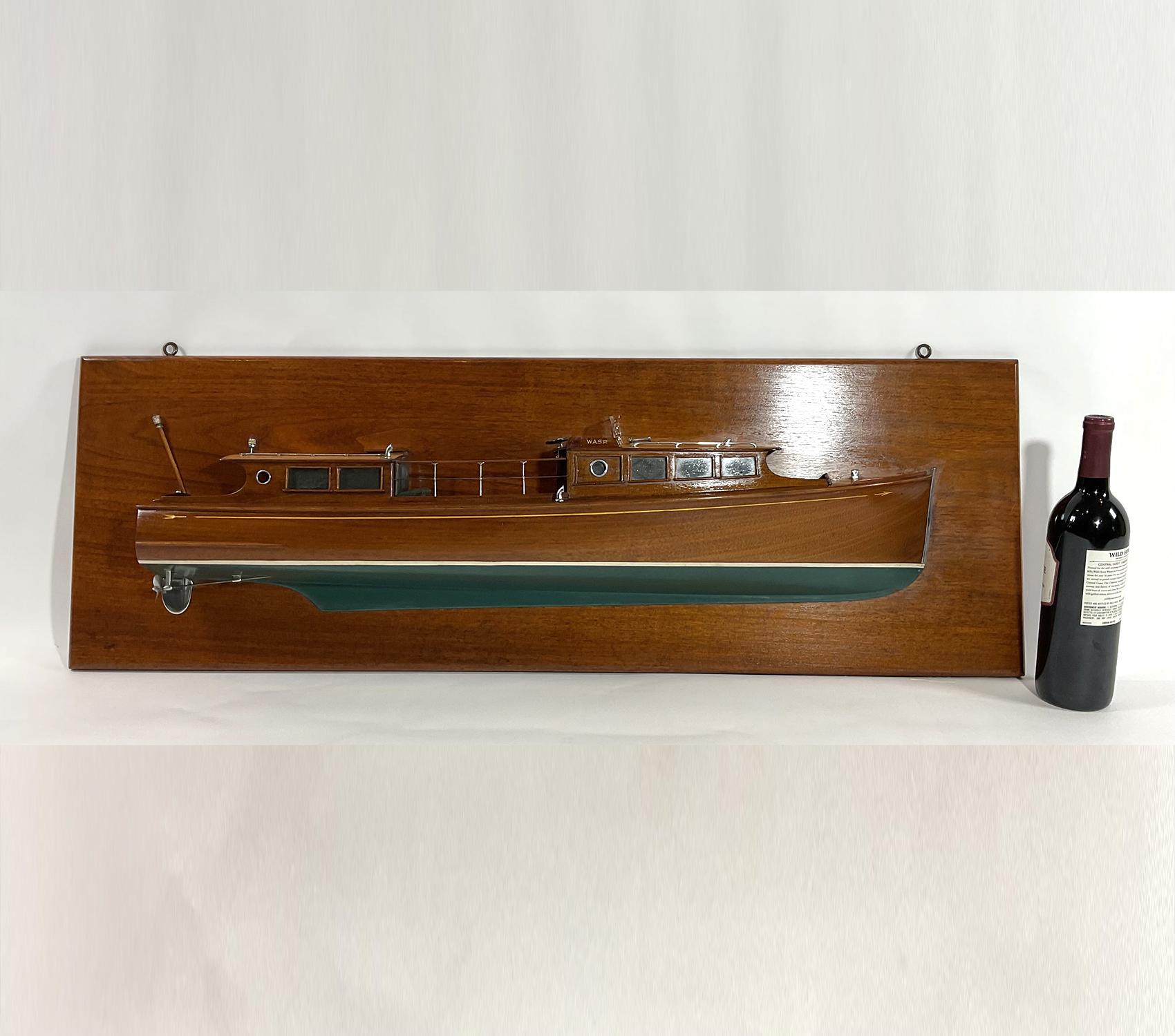 North American Architect's Half Model of Wrigley Yacht Wasp For Sale