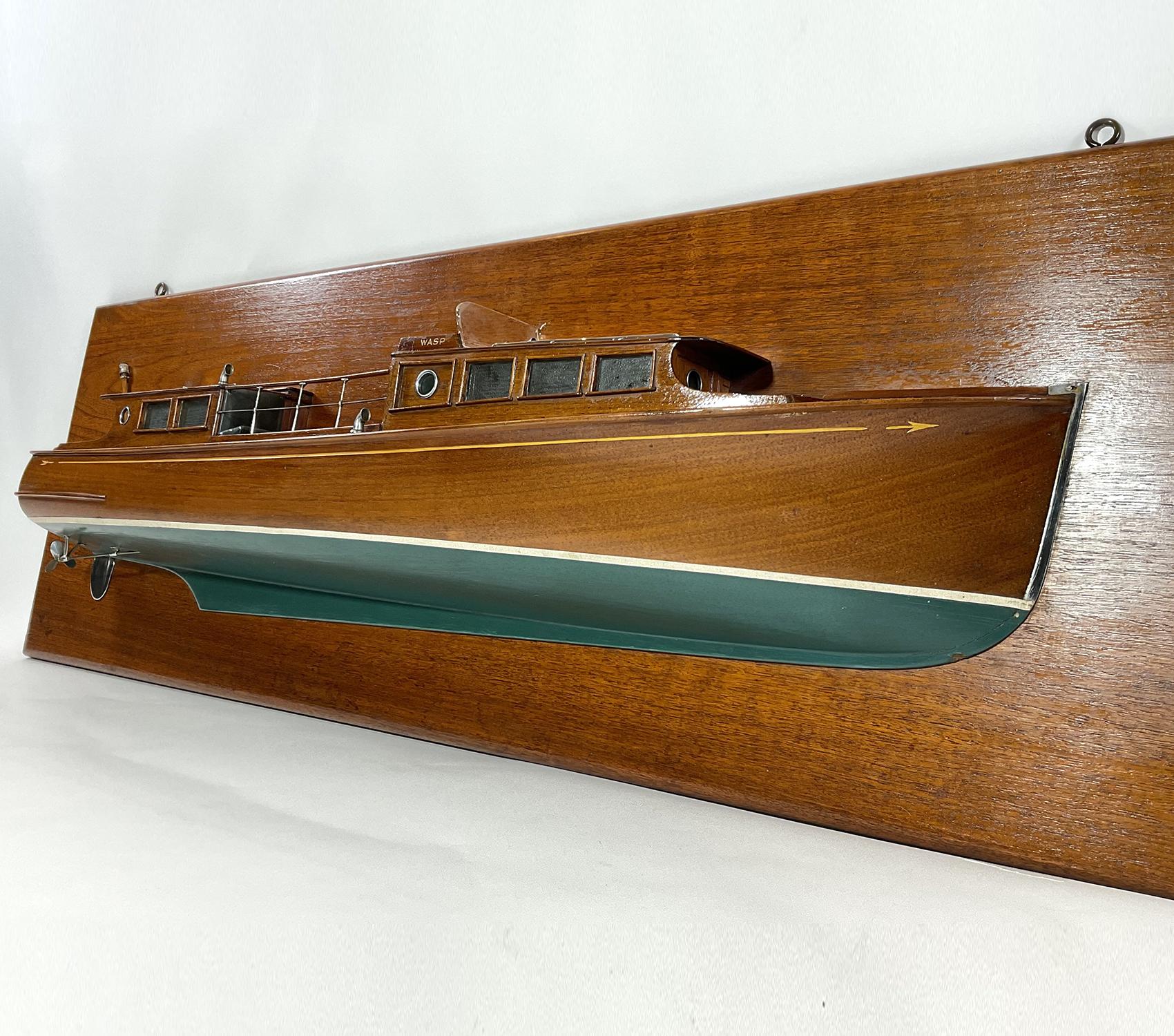 Architect's Half Model of Wrigley Yacht Wasp For Sale 3