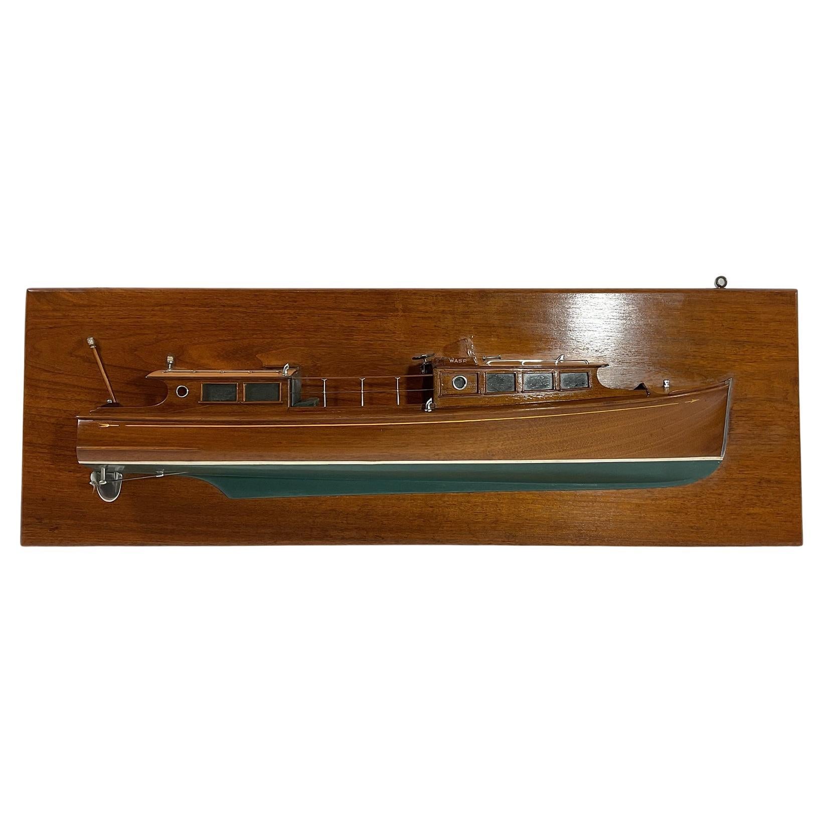 Architect's Half Model of Wrigley Yacht Wasp For Sale