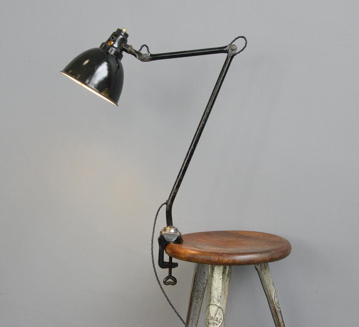 Architektenlampe von Peter Behrens für AEG, um 1920 (Frühes 20. Jahrhundert)