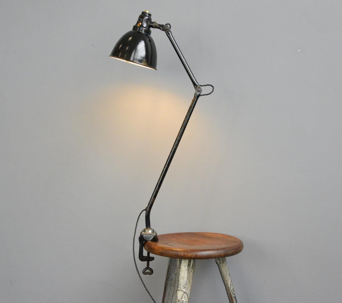 Architektenlampe von Peter Behrens für AEG, um 1920 (Stahl)