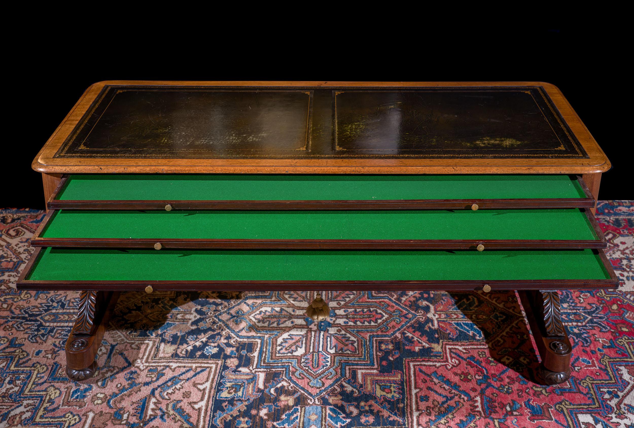 Table à planifier d'architecte en acajou en vente 2