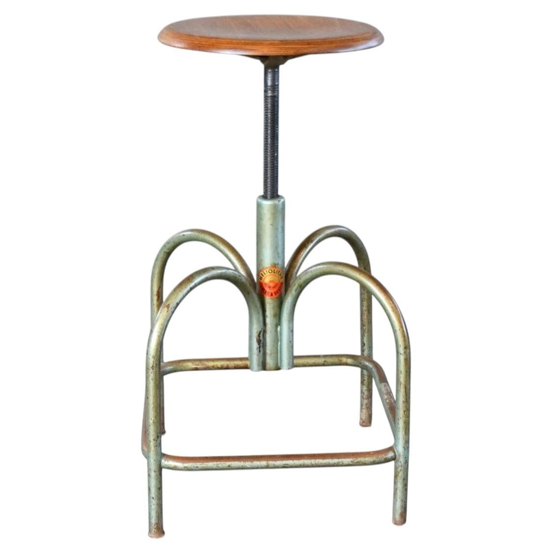 Architects Swivel Stool By Heliolithe Circa 1950s