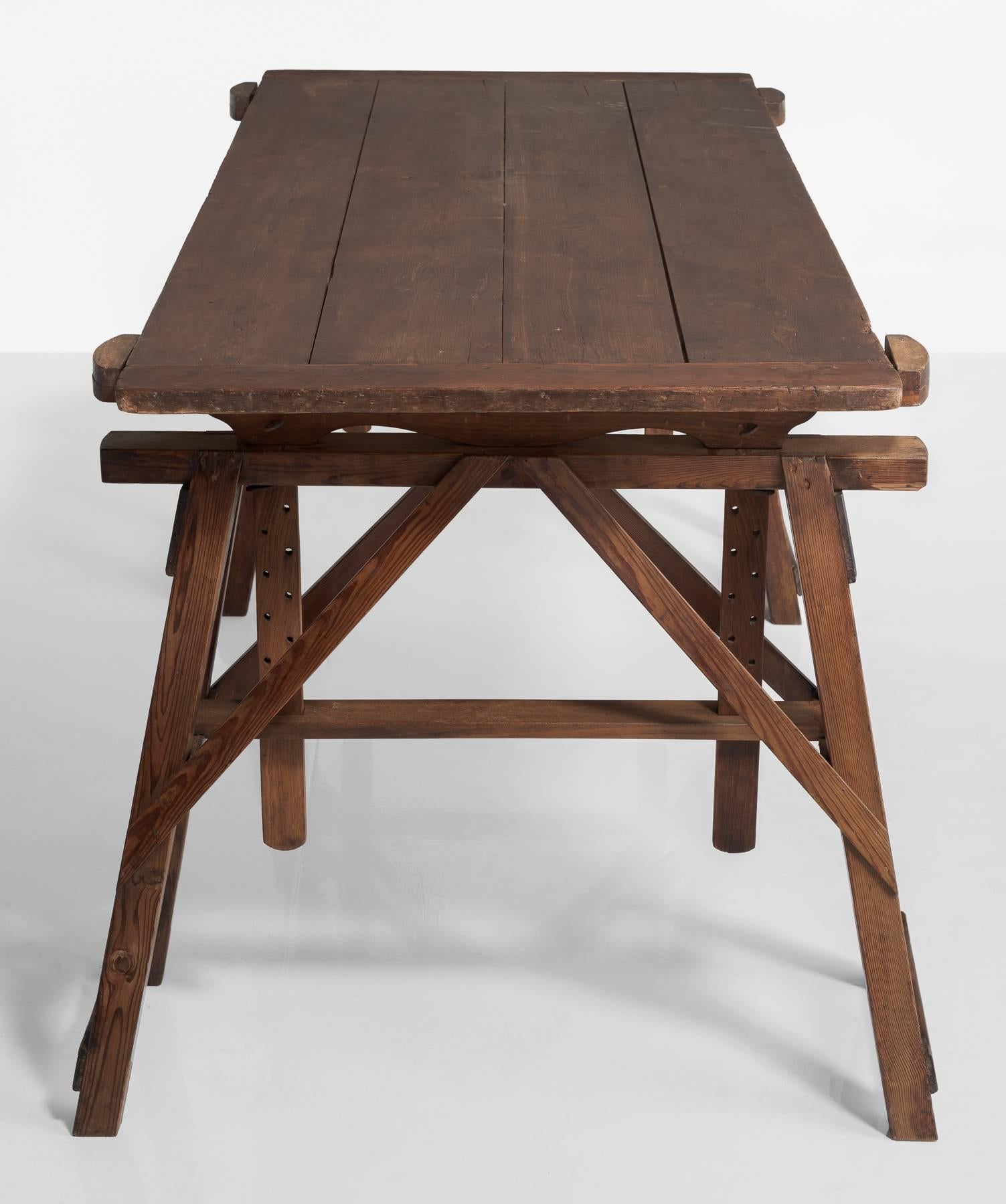 Architect's Table, circa 1910 In Excellent Condition In Culver City, CA