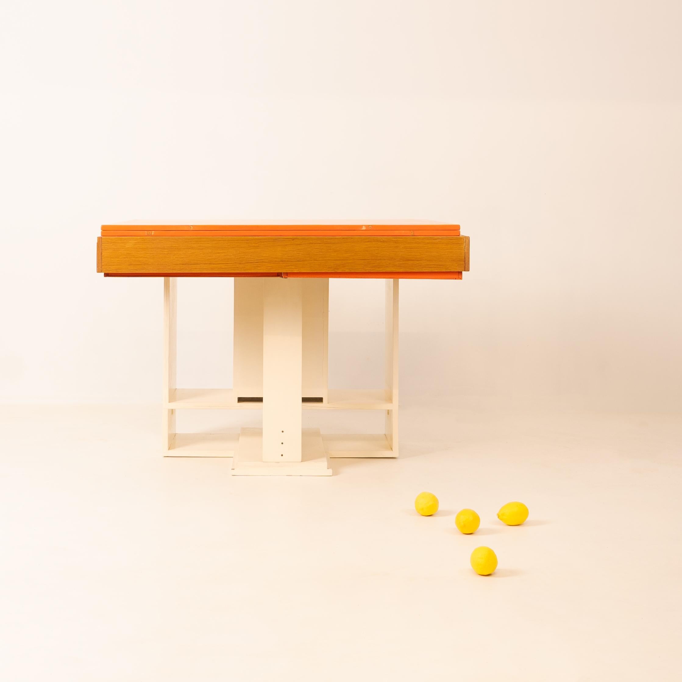 Mid-Century Modern Architect's work, Lacquered system table, circa 1970 For Sale