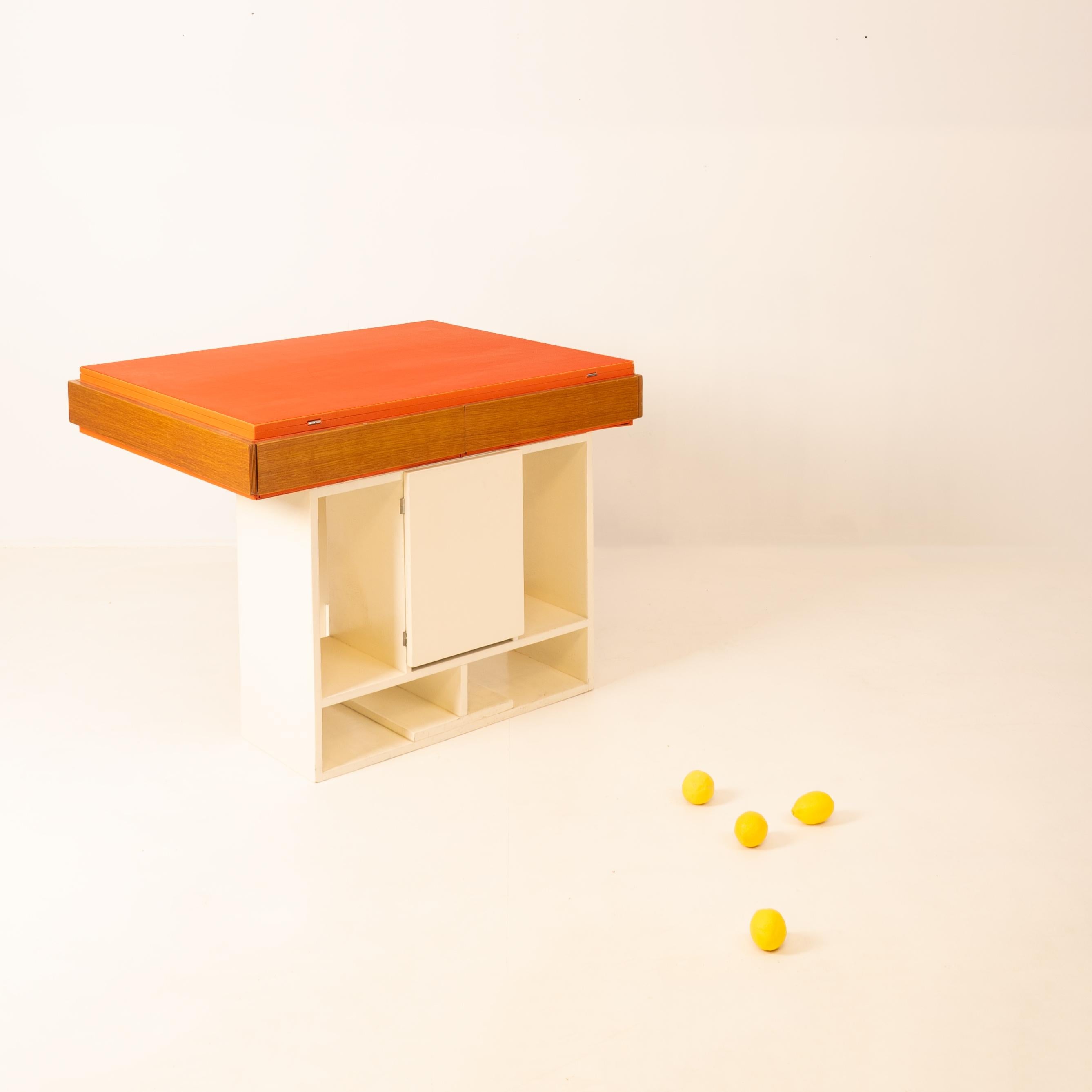 Late 20th Century Architect's work, Lacquered system table, circa 1970 For Sale