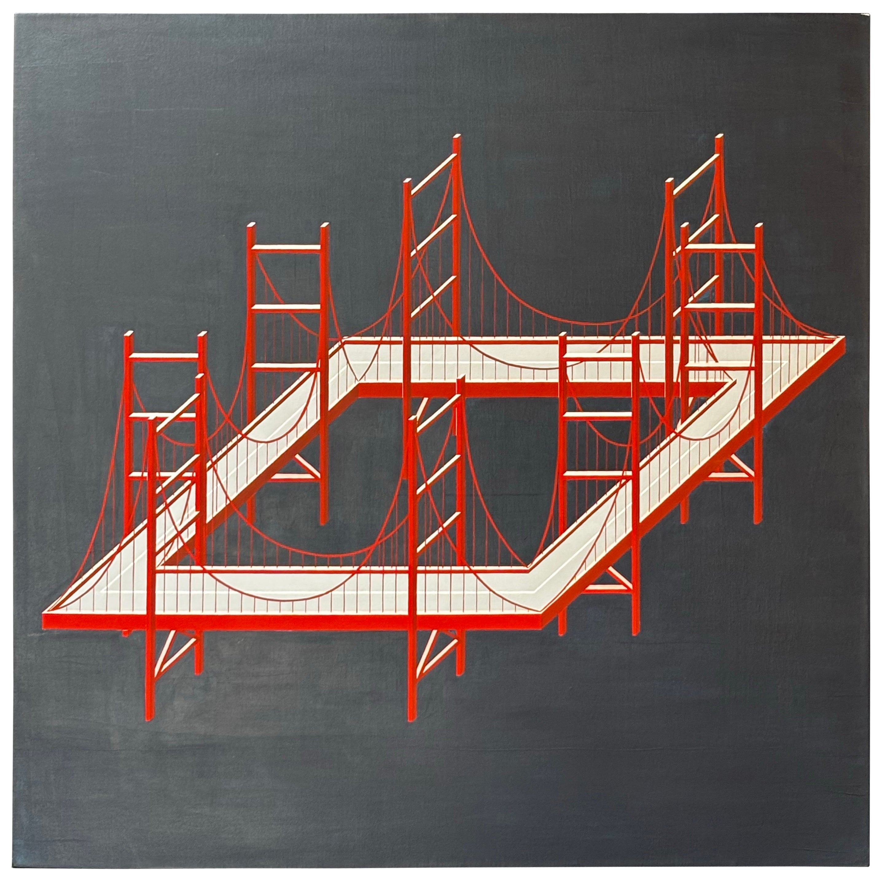 Peinture d'un pont architectural par Jon Widman