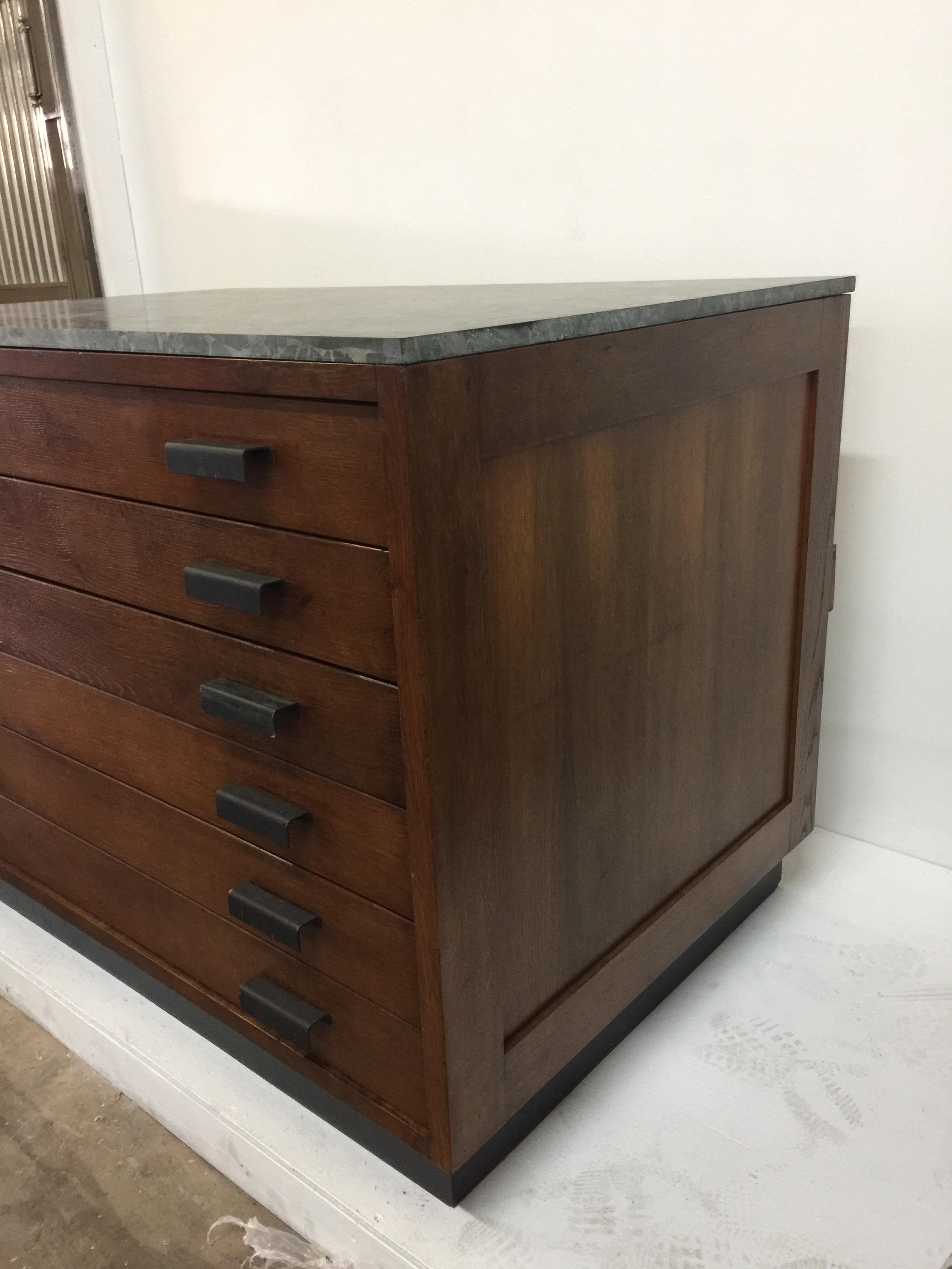Architectural 1920s French Oak Cabinet In Good Condition In East Hampton, NY