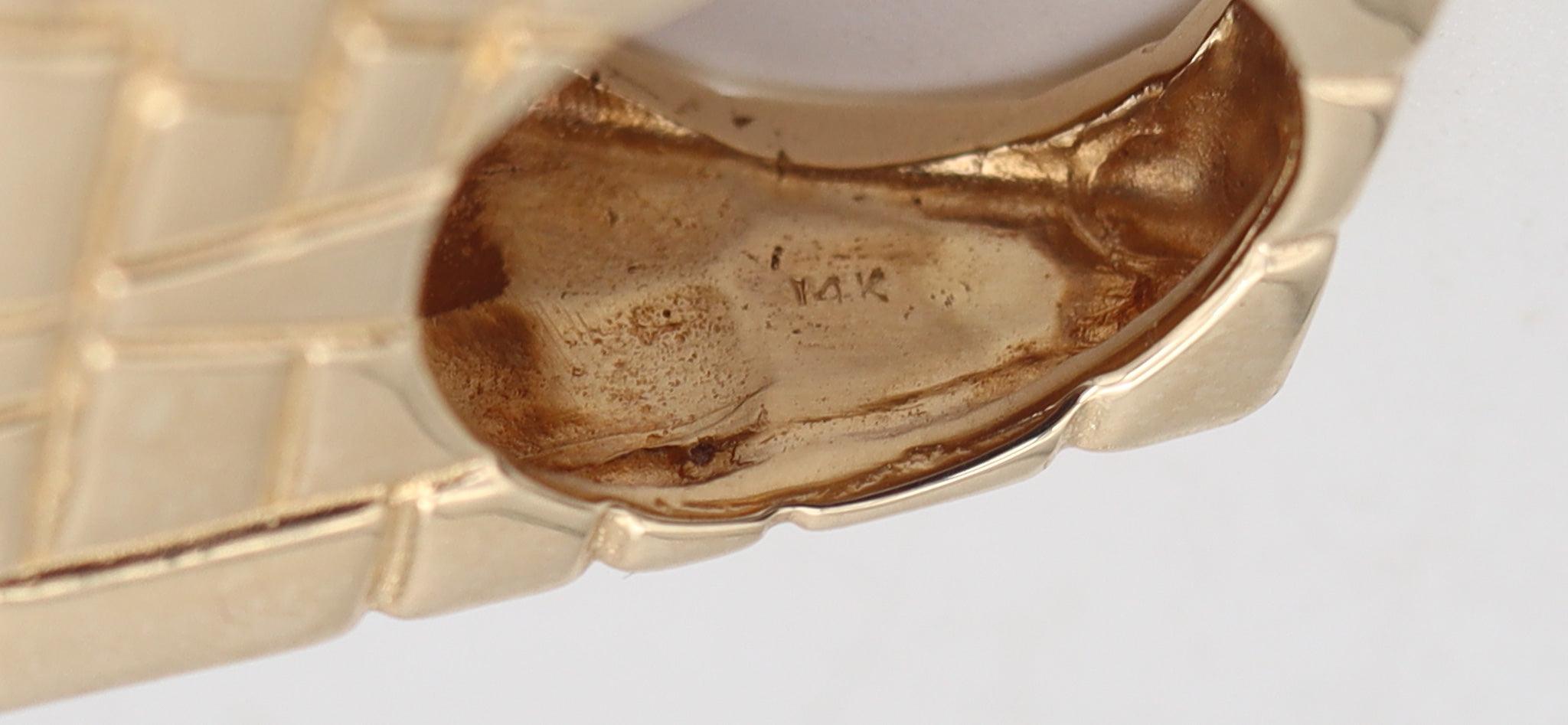 ARCHITECTURAL, bague moderniste des ponts en or jaune massif 14 carats, 1970 en vente 6