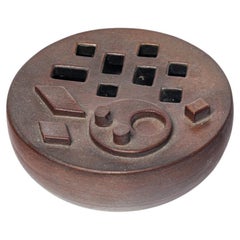 architectural 20th century design ceramic vase or pique fleurs by GR Marcy 1970