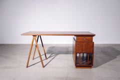 Architectural 3-Part Desk by Pierre Jeanneret for Chandigarh, India, Circa 1960