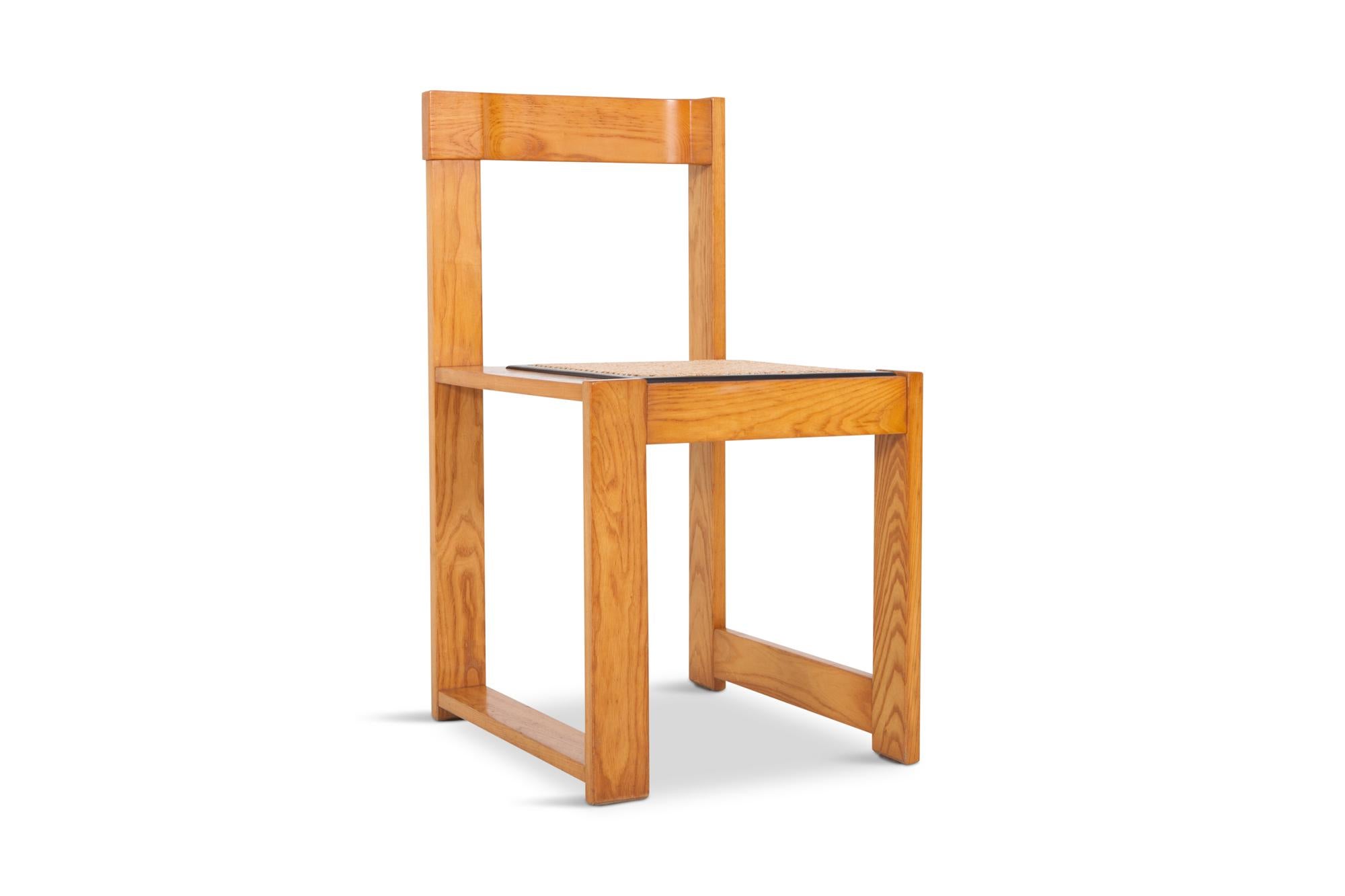 Italian post-modern dining chairs in pine, set of six 1