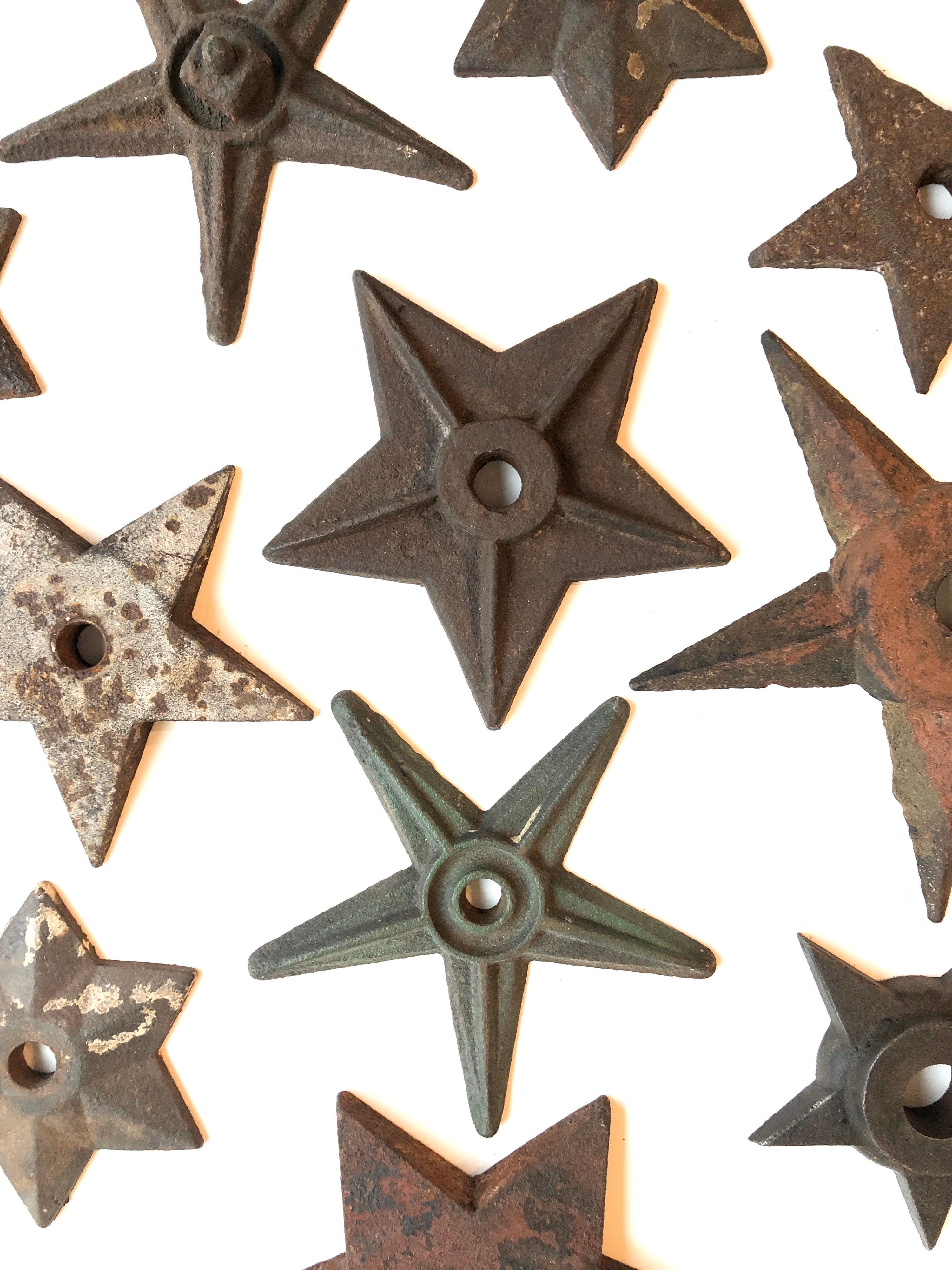 Late 19th Century Architectural Antique Cast Iron Star Shaped Building Support Collection '11'