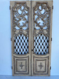 Architectural Antiqued Hand Carved  Italian Decorative Doors