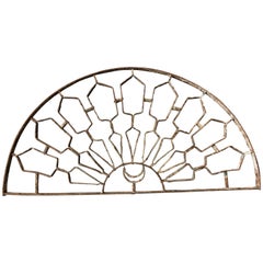 Architectural Antique Wrought Iron Fanlight Garden Wall Art