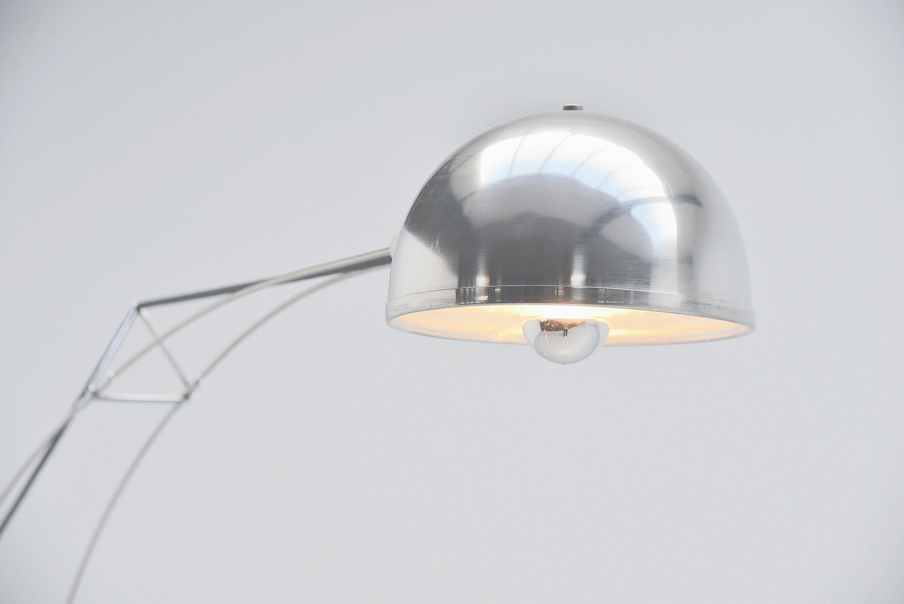 Mid-Century Modern Architectural arc floor lamp Italy 1970