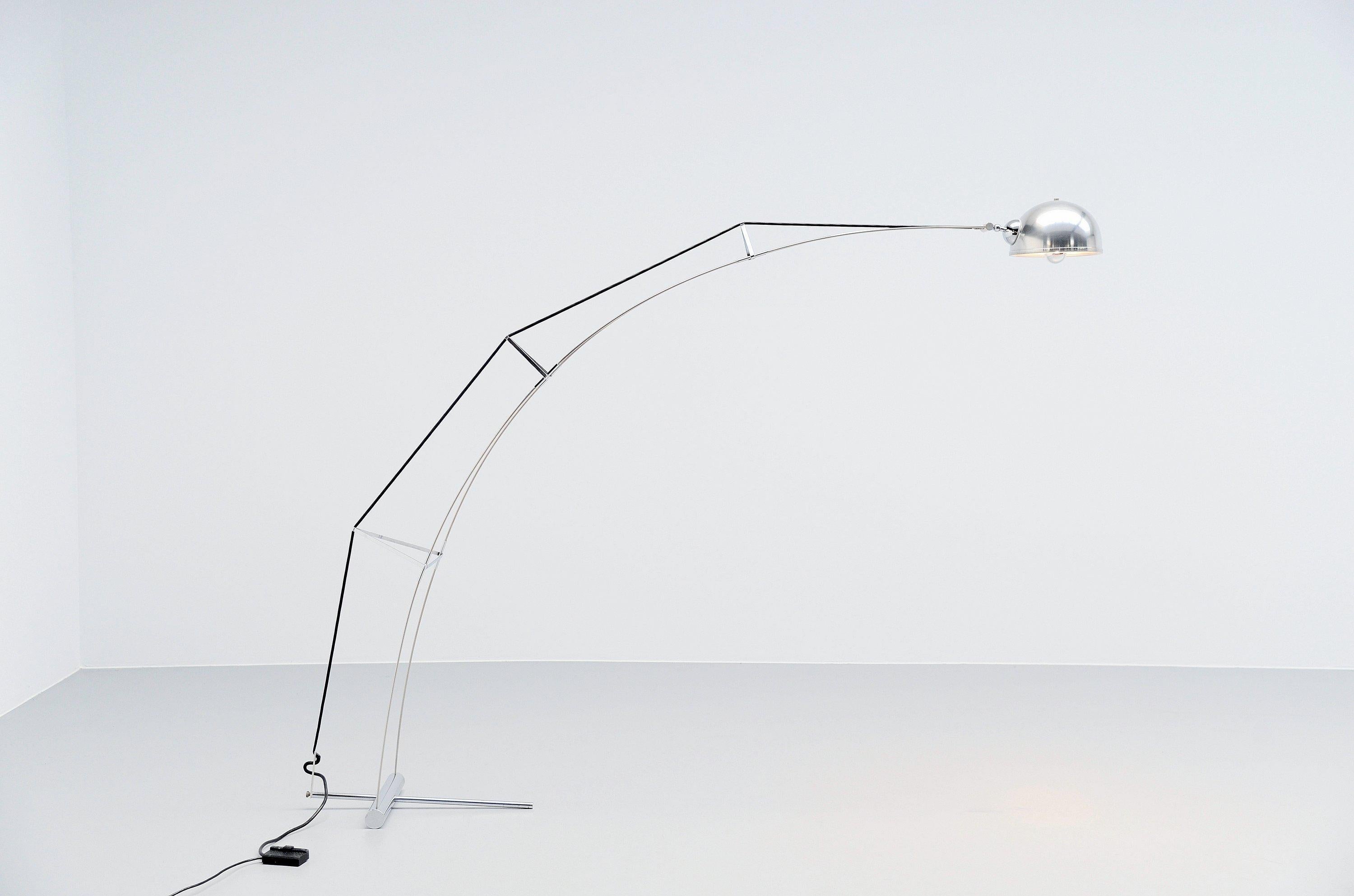 Italian Architectural arc floor lamp Italy 1970