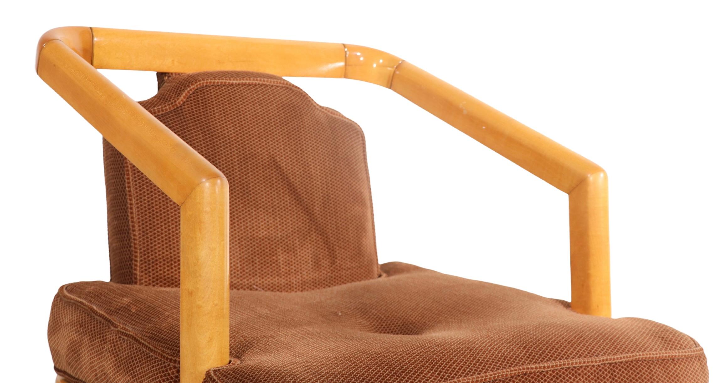 Upholstery Arm Lounge Chair ca. 1940-1950's att. to Jack Van der Molen for Jamestown Lounge For Sale