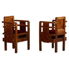 Chaises Art déco, Italie, années 1930, lot de 2