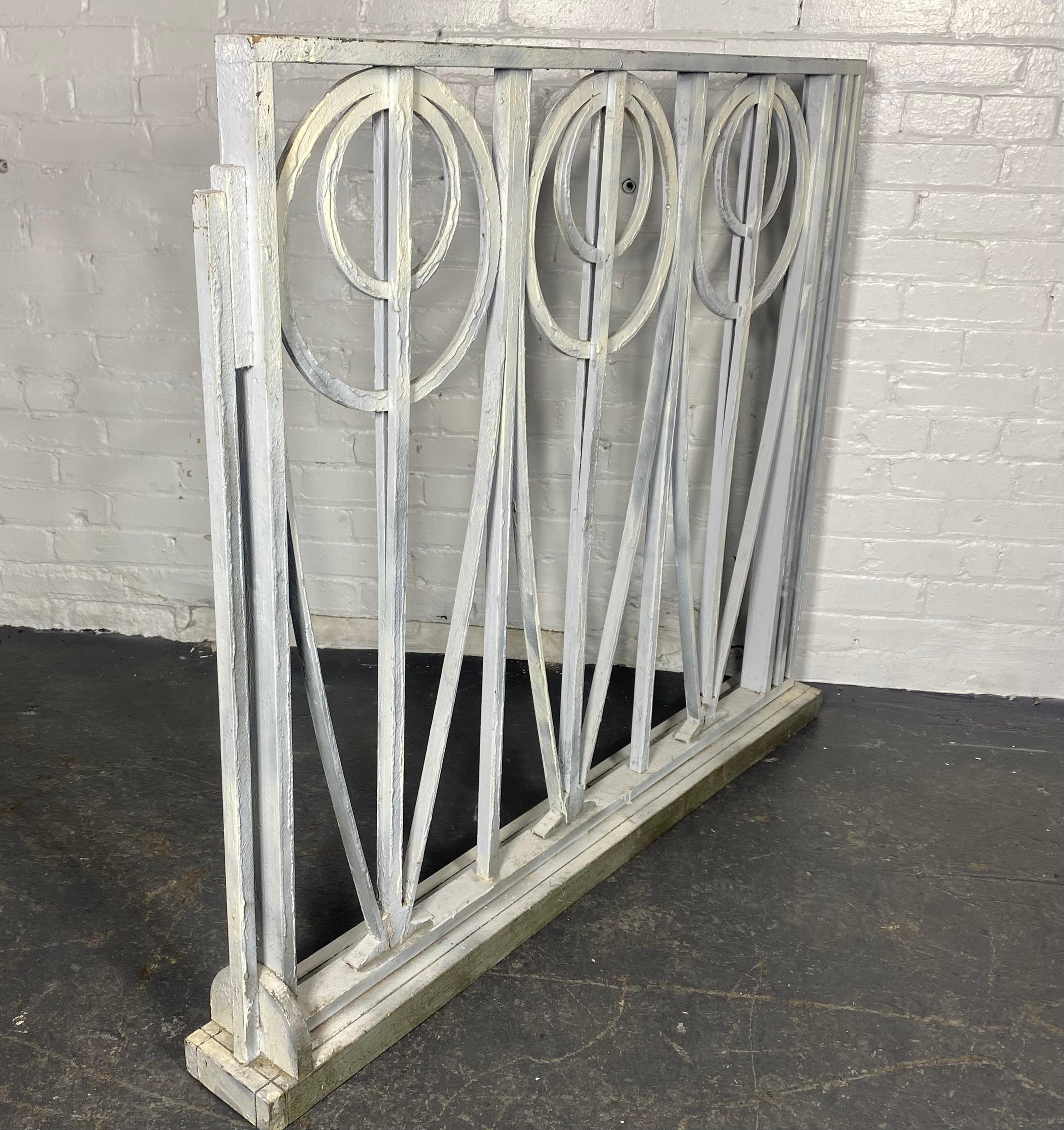 Hand-Crafted Architectural Art Nouveau Wood Element / fire screen manner of Rennie Mackintosh For Sale