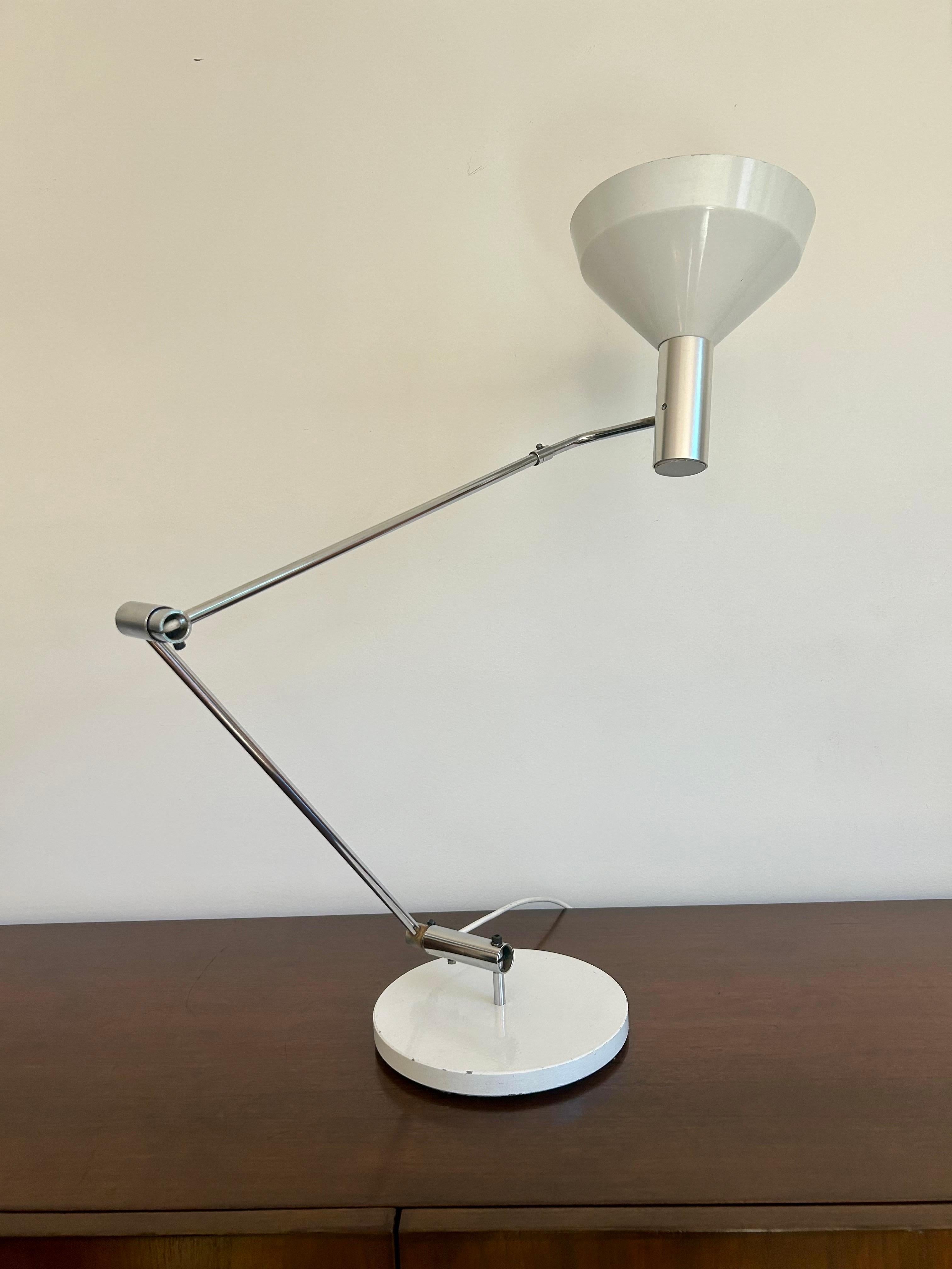 Swiss Architectural Articulated Lamp Rosemarie + Rico Baltensweiler 1960s For Sale