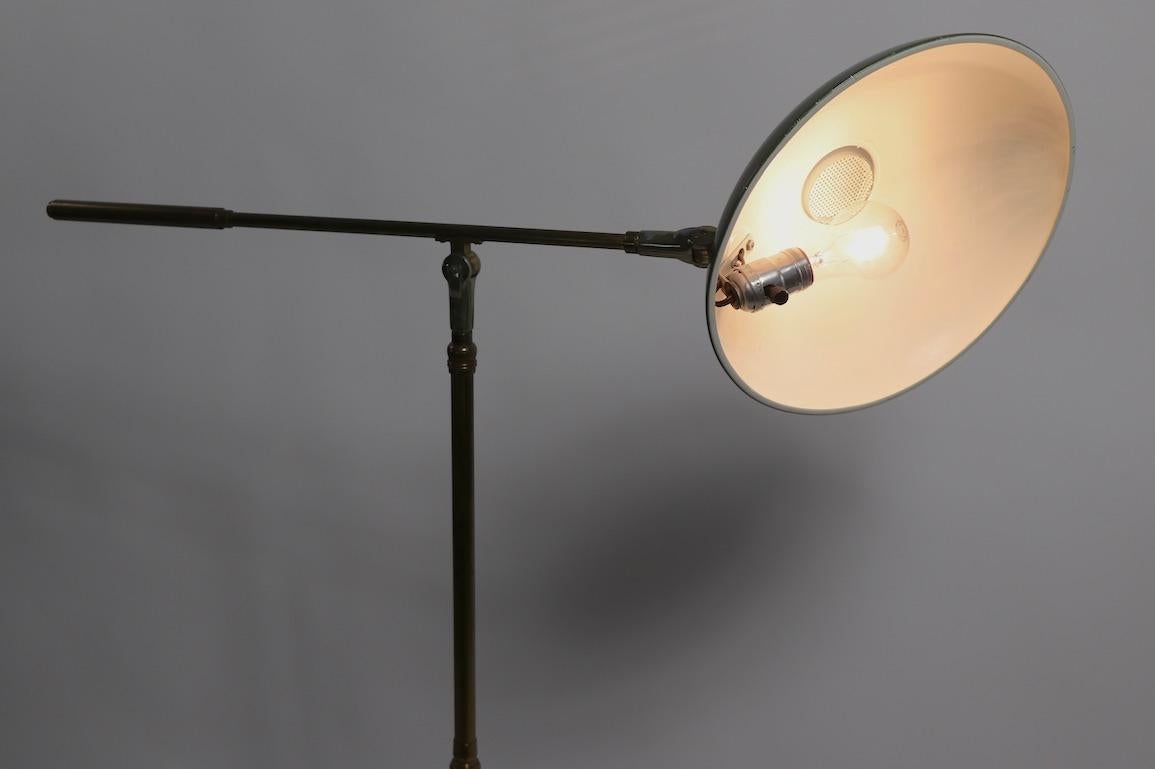 20th Century Architectural Articulating Floor Reading Lamp by Thurston for Lightolier