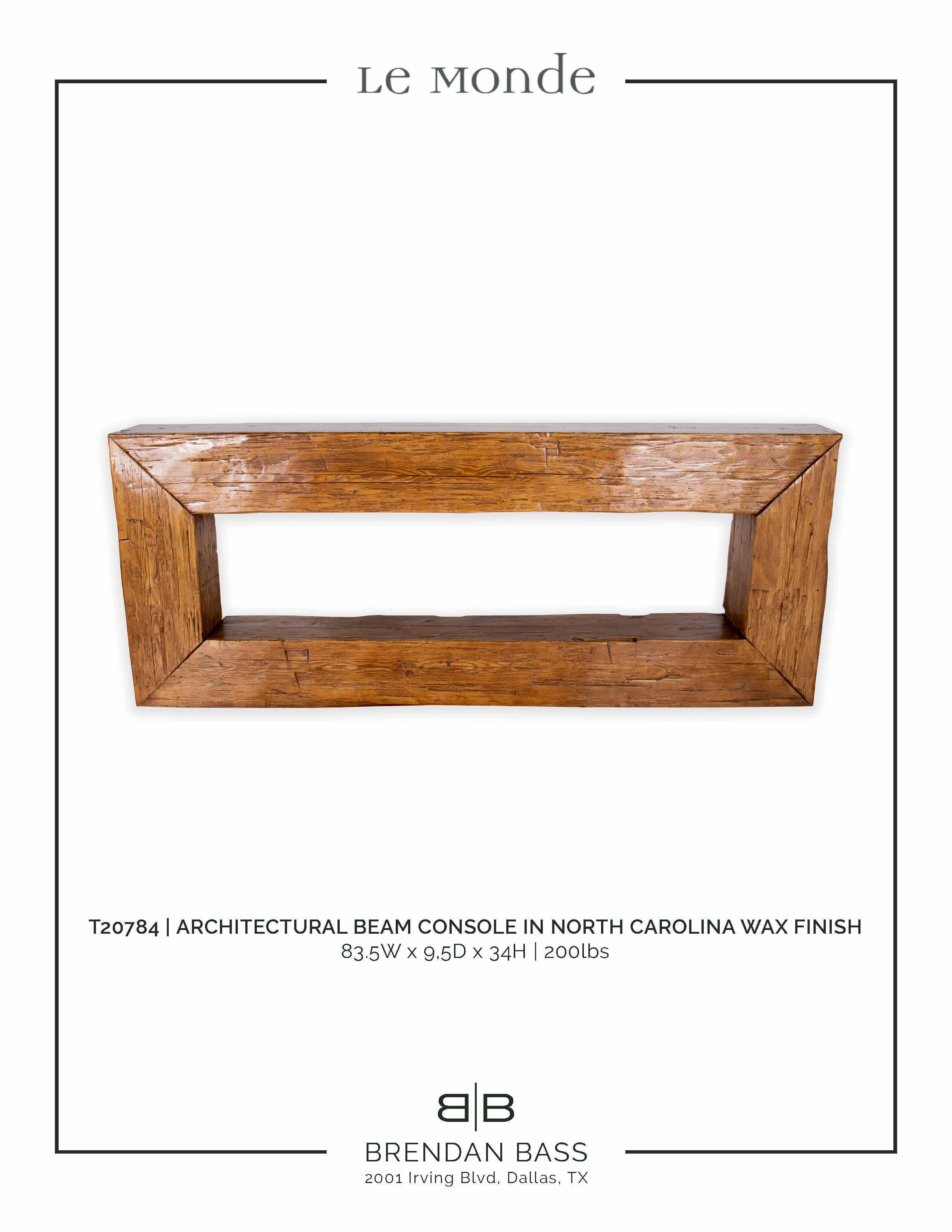 European Architectural Beam Console Table