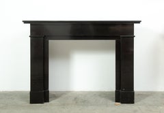 Architectural Black Marble Fireplace Mantel