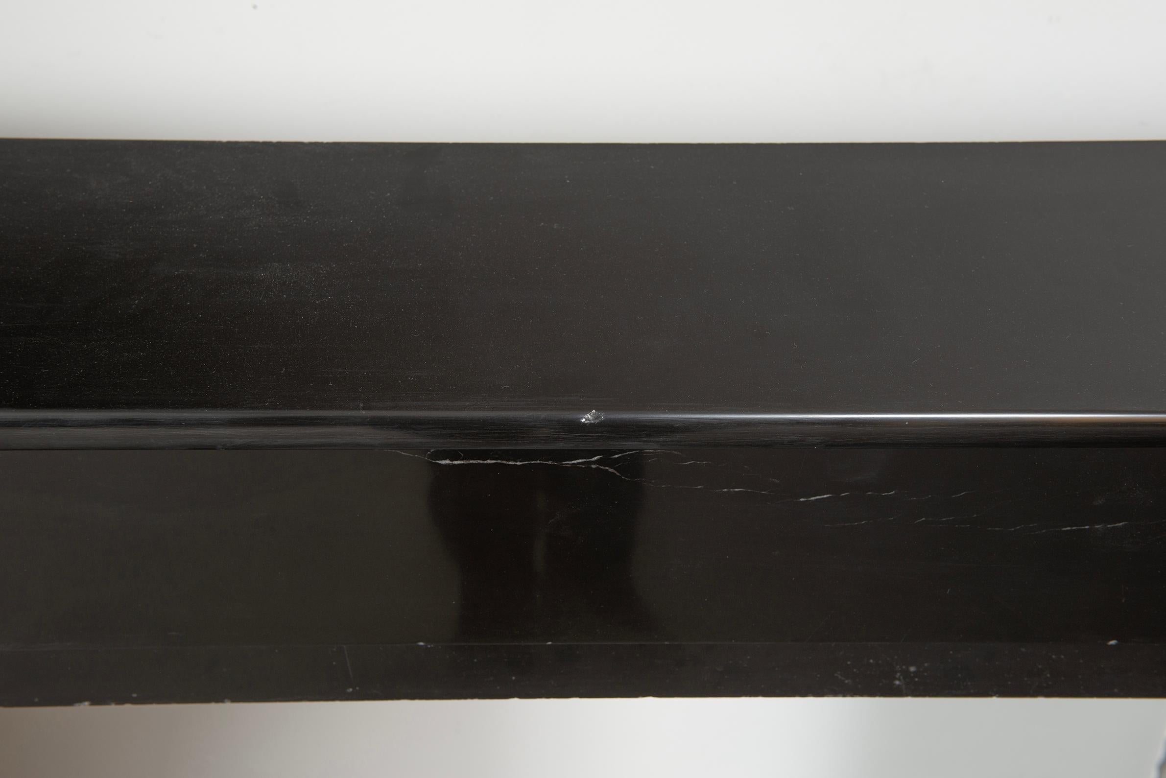 Architectural Black Marble Fireplace Mantel For Sale 3
