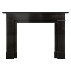 Architectural Black Marble Fireplace Mantel