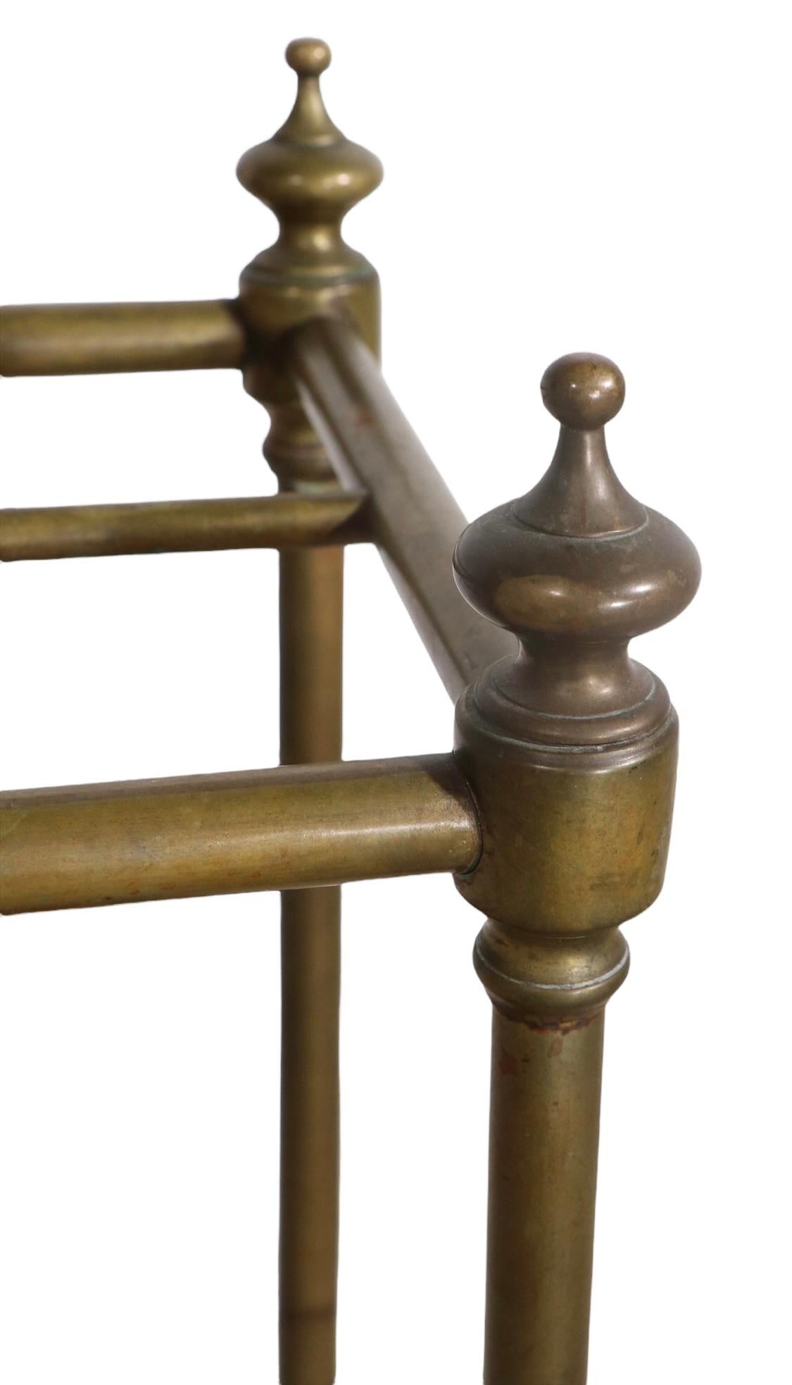 Architectural Brass and Iron Cane Umbrella Stand For Sale 4