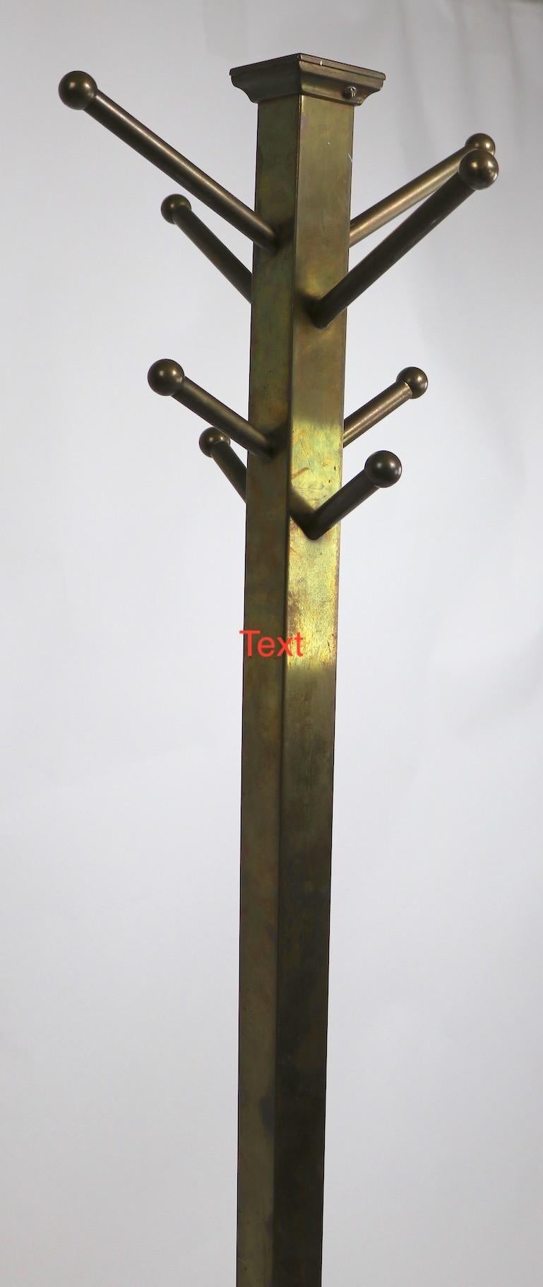 Architectural Brass Coat Tree 3