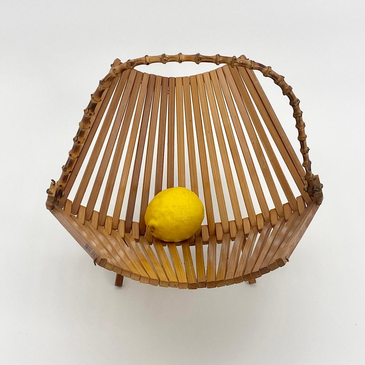 Architectural Bread or Fruit Kitchen Basket with Bamboo Handle, Denmark 3