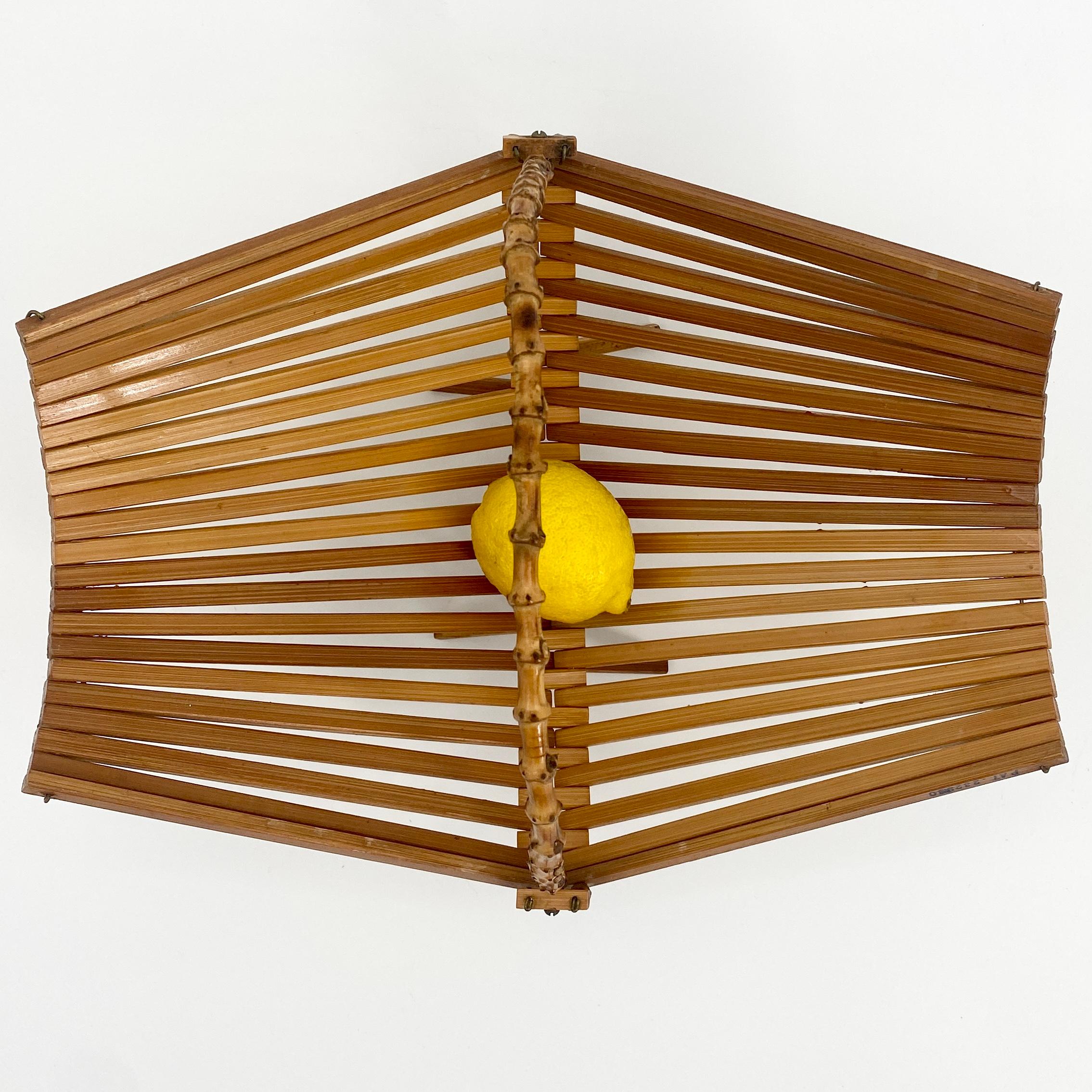 Architectural Bread or Fruit Kitchen Basket with Bamboo Handle, Denmark 9