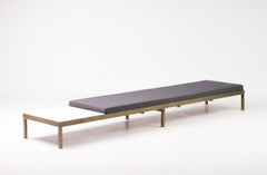 Architectural Bronze and Carrara Marble Daybed