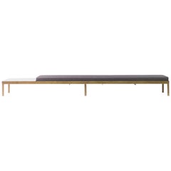 Architectural Bronze and Carrara Marble Daybed