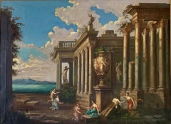 Architectural Capriccio of Roman Ancient Ruins with Figures