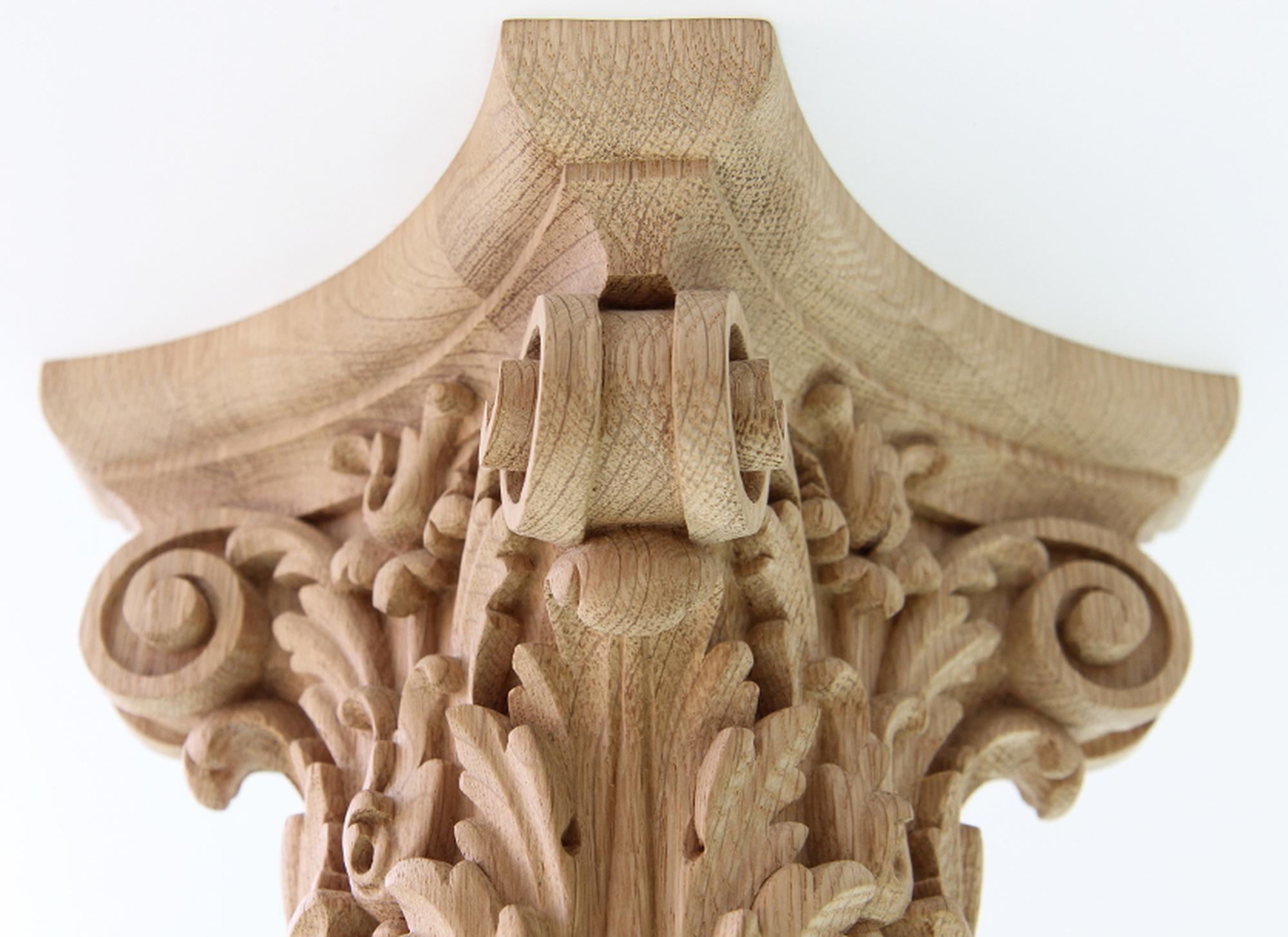 Woodwork Baroque Architectural Carved Capital for Interior For Sale