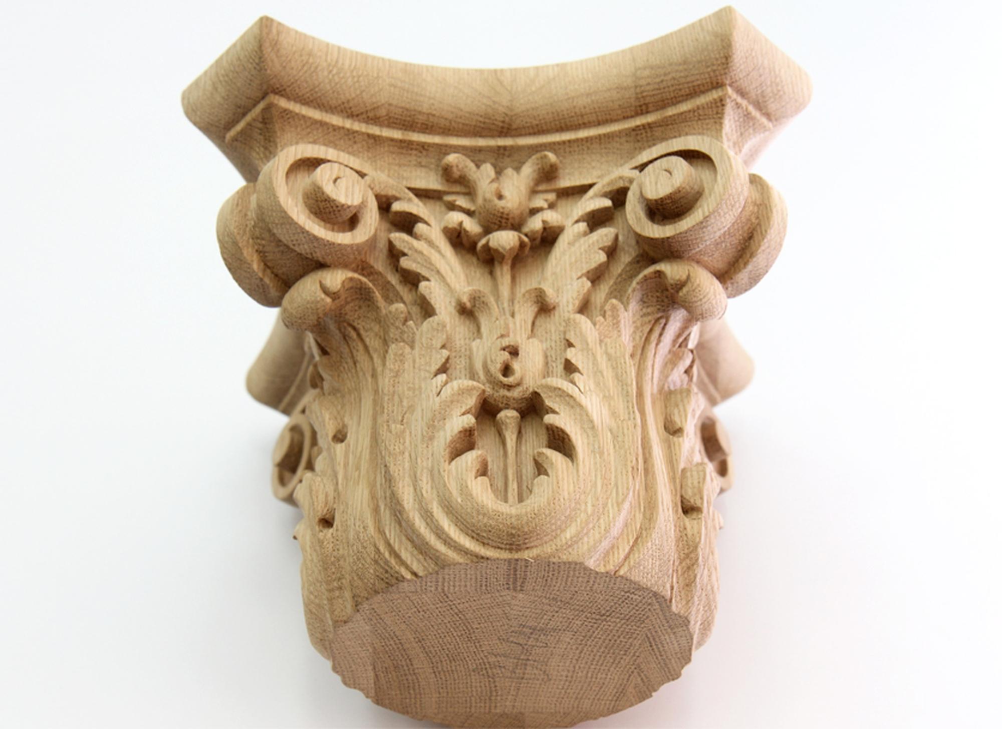 Oak Baroque Architectural Carved Capital for Interior For Sale