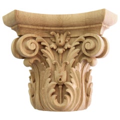 Baroque Architectural Carved Capital for Interior