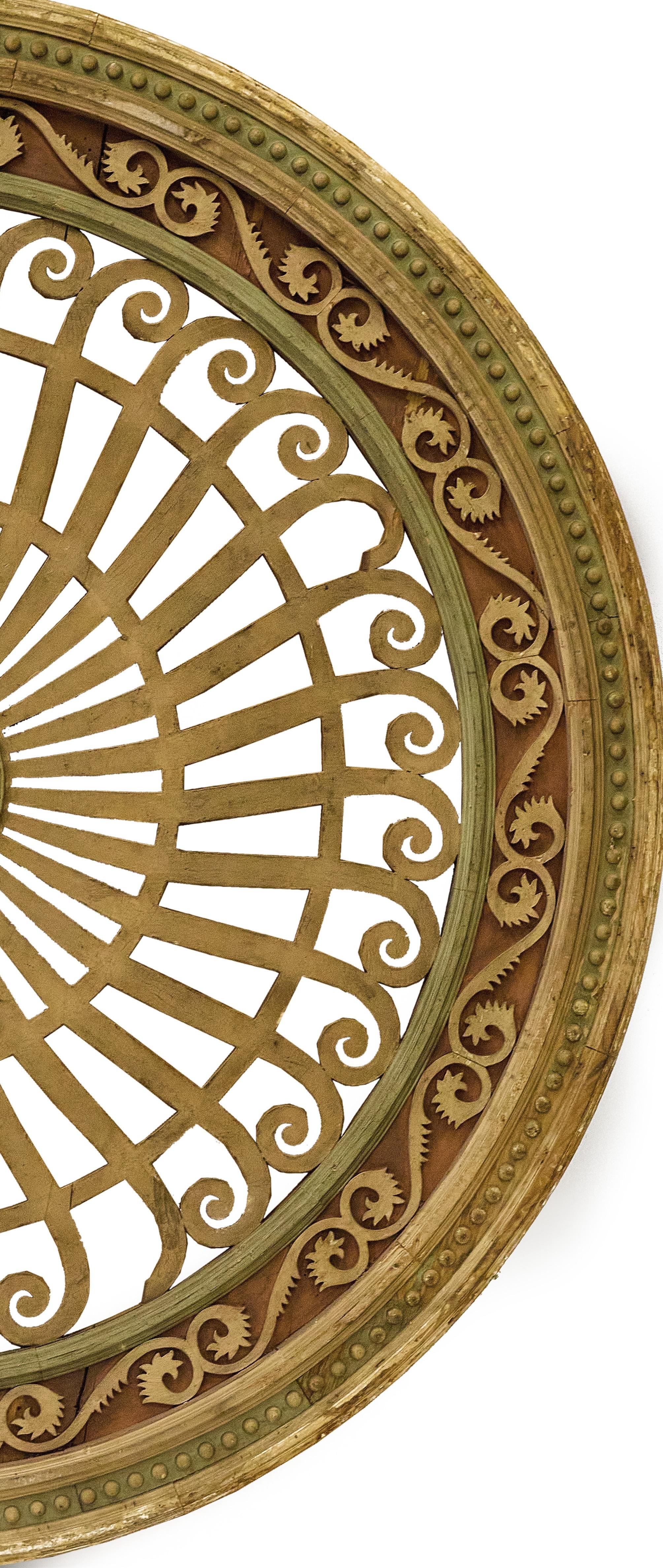 Hand-Carved Architectural  Ceiling Rosette For Sale