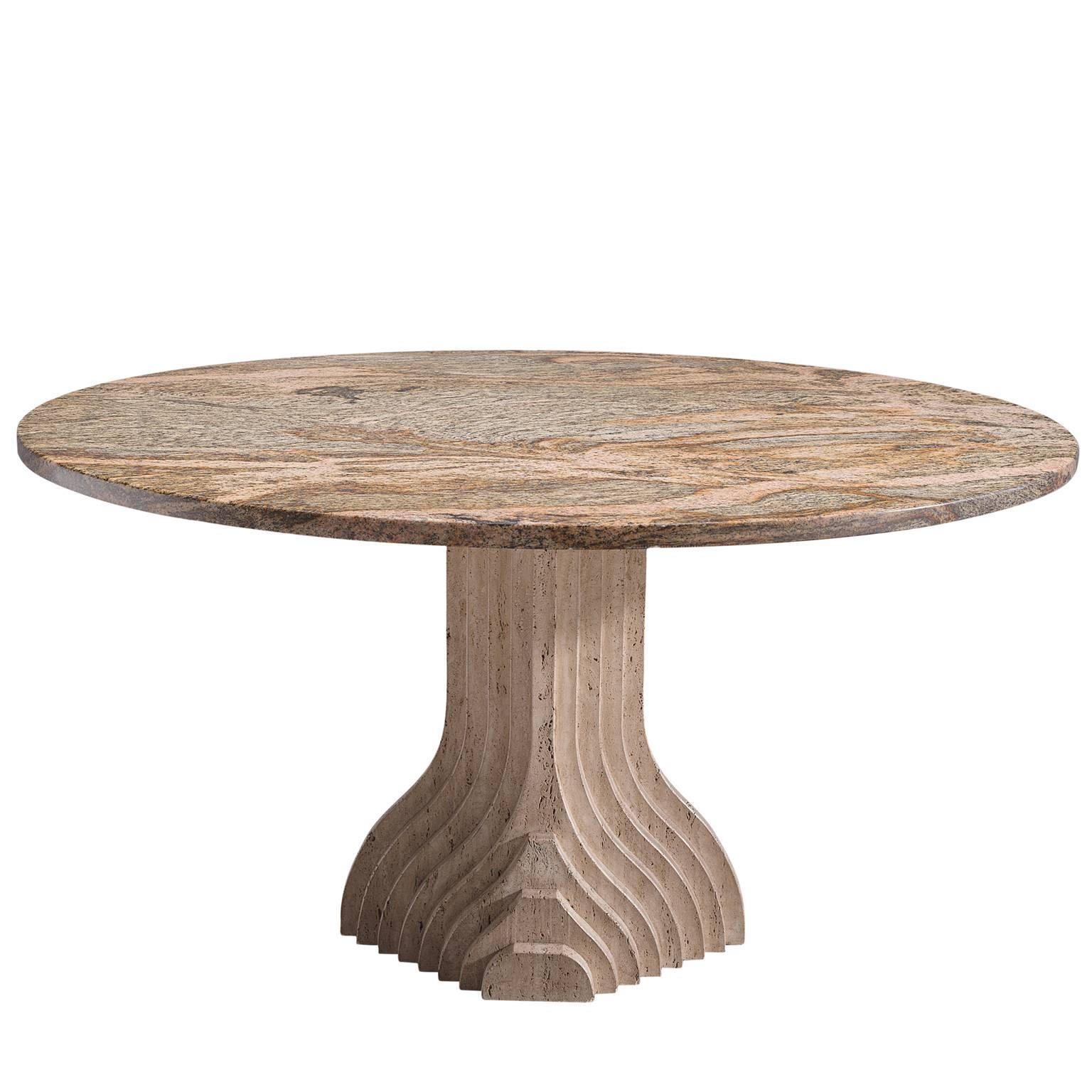 Architectural Centre Table in Travertine