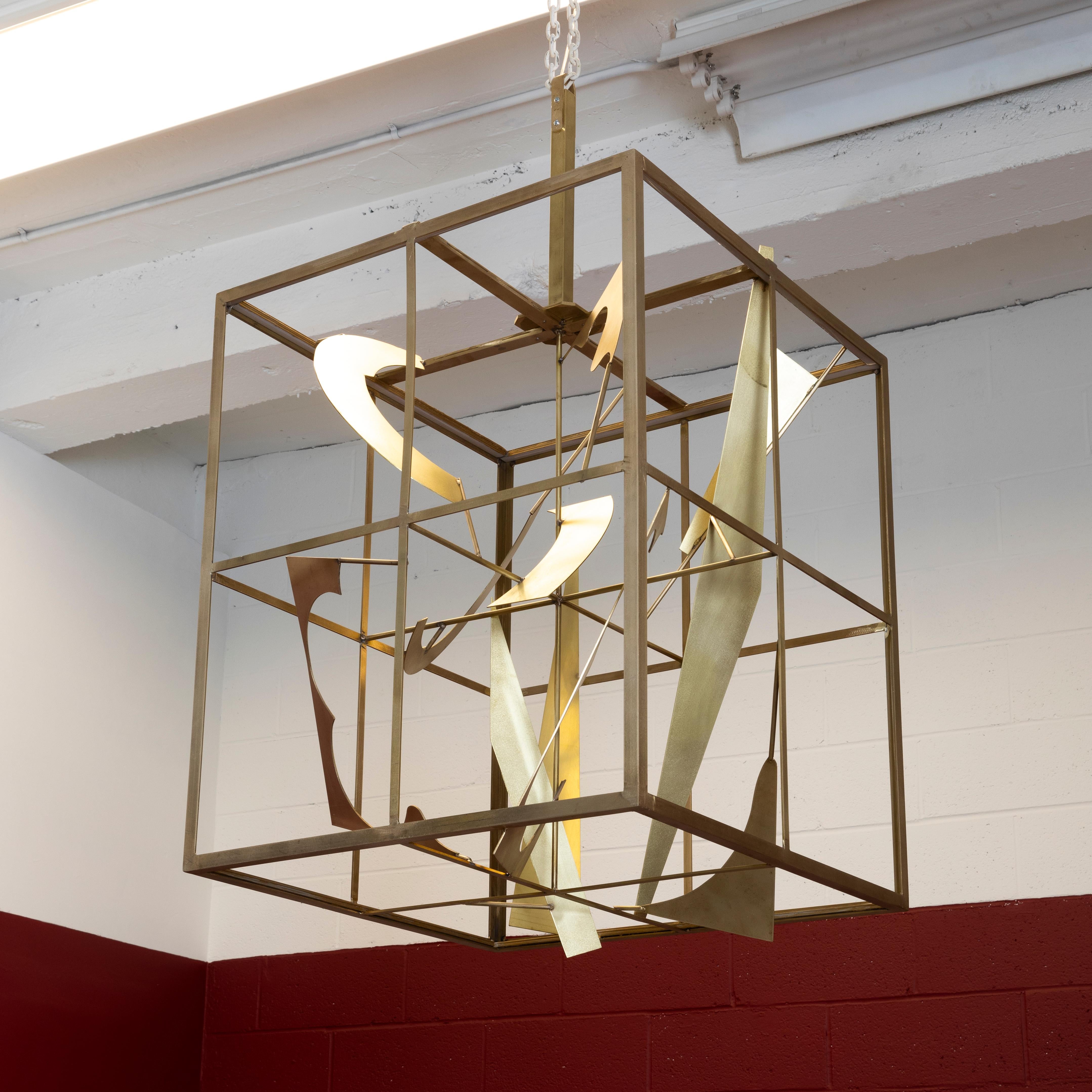 Contemporary Architectural chandelier For Sale