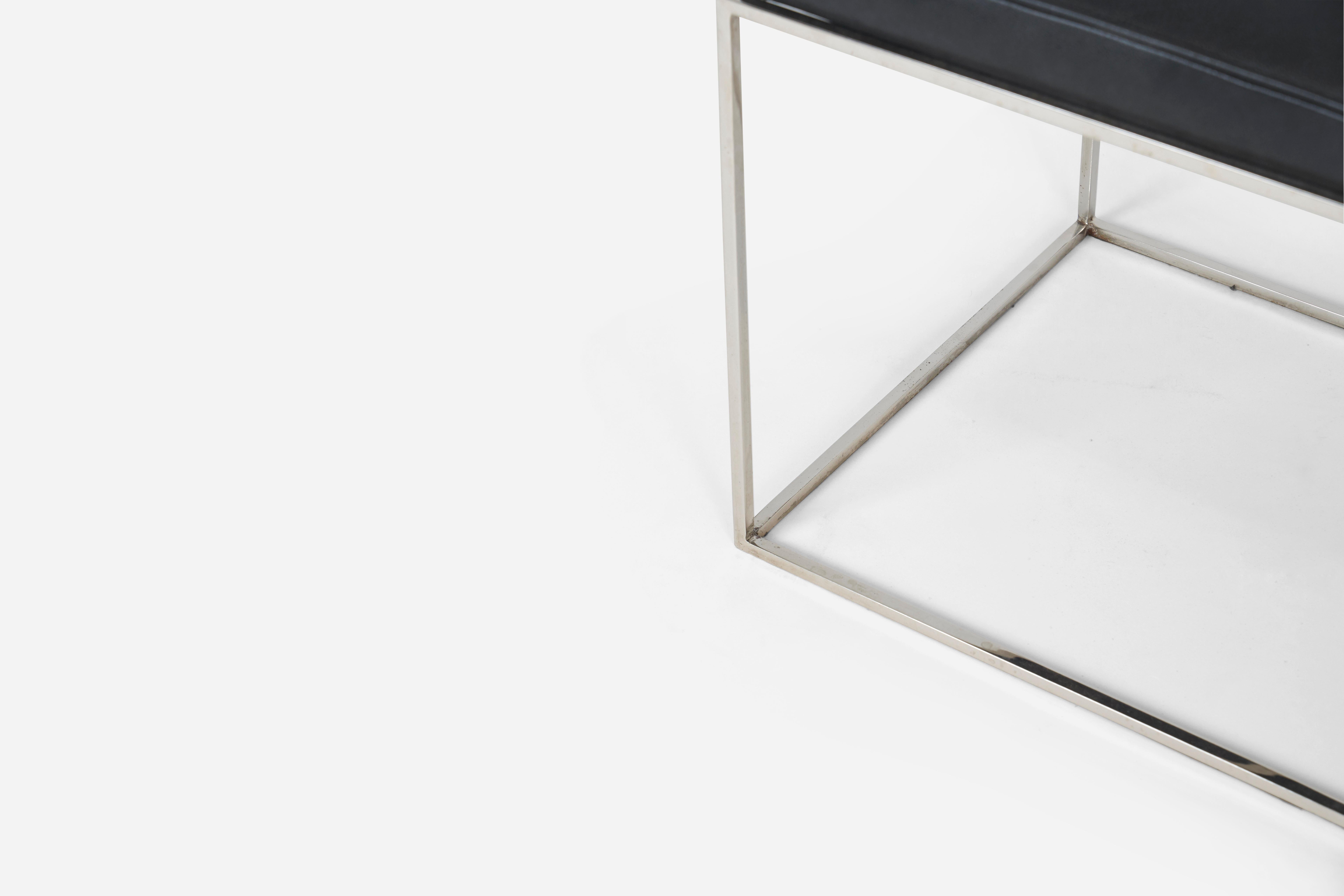 American Architectural Chrome Frame Bench by Milo Baughman For Sale