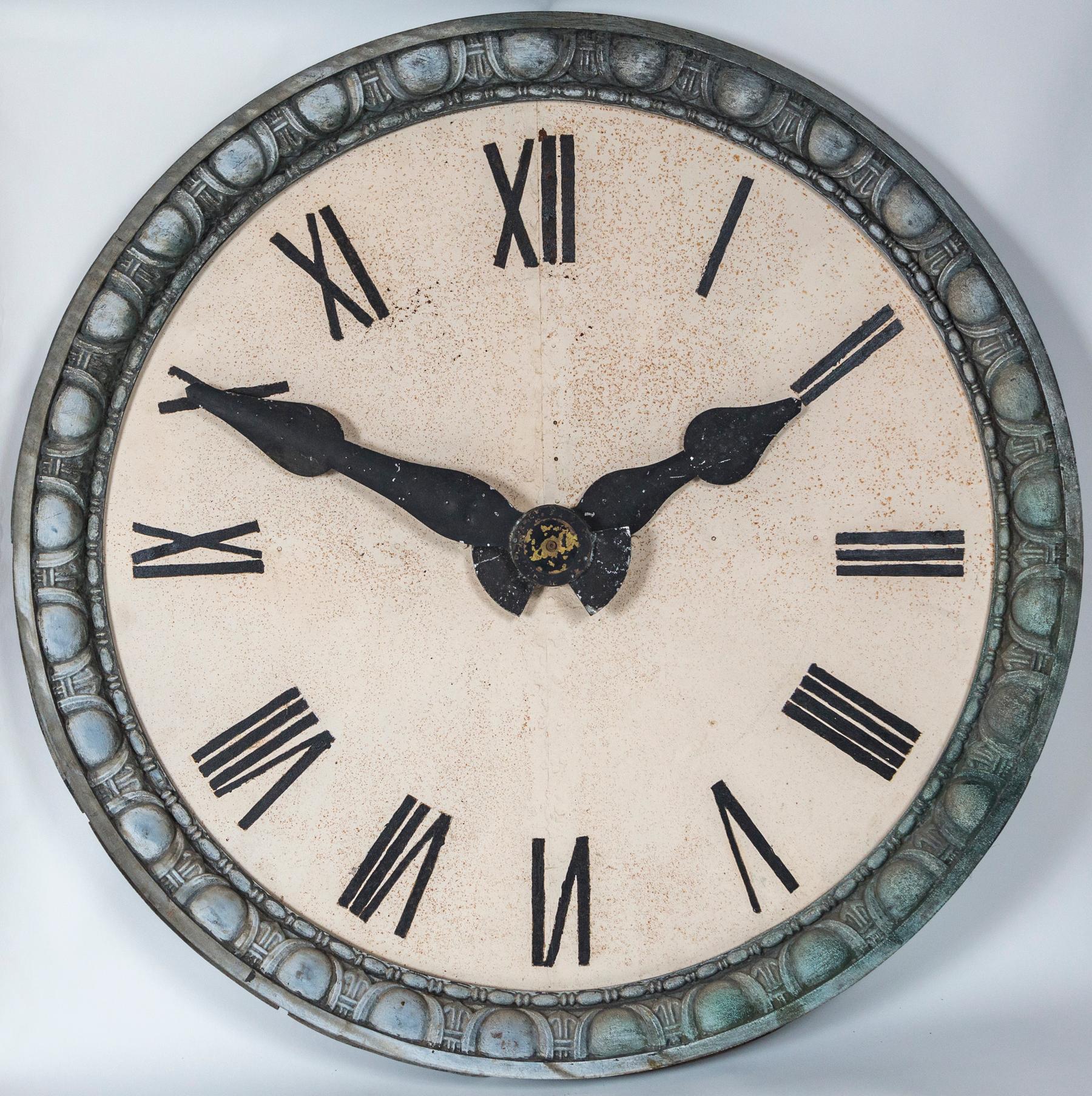 Art Nouveau Architectural Clock Face, France, circa 1900