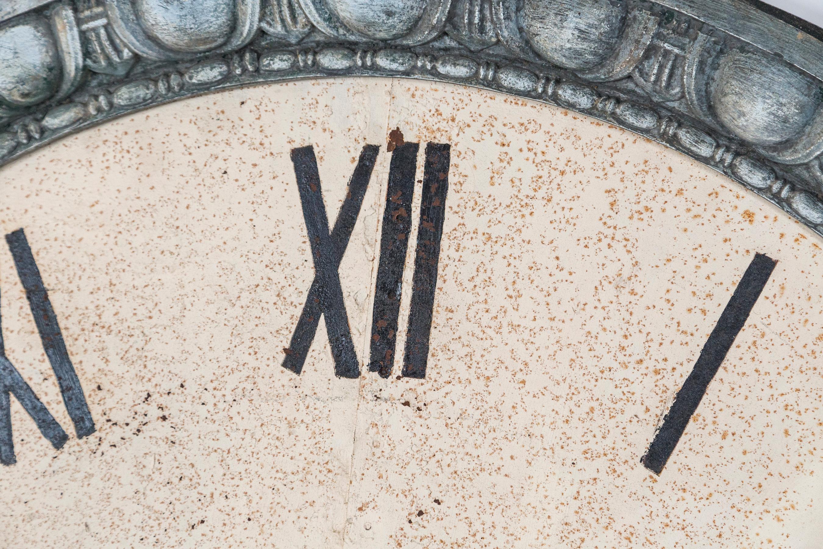 Zinc Architectural Clock Face, France, circa 1900